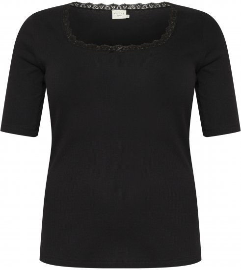 Kaffe Curve Britt T-shirt Diepzwart - T-shirts - 