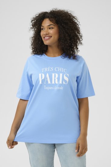 Kaffe Curve Frey T-Shirt Vista Blue - T-shirts - 