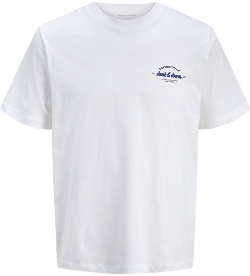 Jack & Jones Brandon T-Shirt White - T-shirts - Grote Maten T-shirts Heren