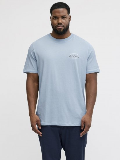 Jack & Jones Brandon T-Shirt Celestial Blue - T-shirts - Grote Maten T-shirts Heren