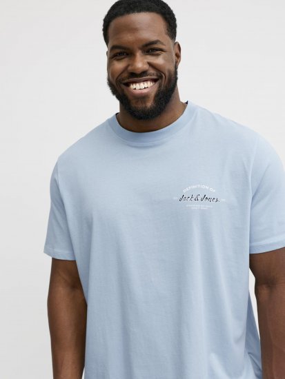 Jack & Jones Brandon T-Shirt Celestial Blue - T-shirts - Grote Maten T-shirts Heren