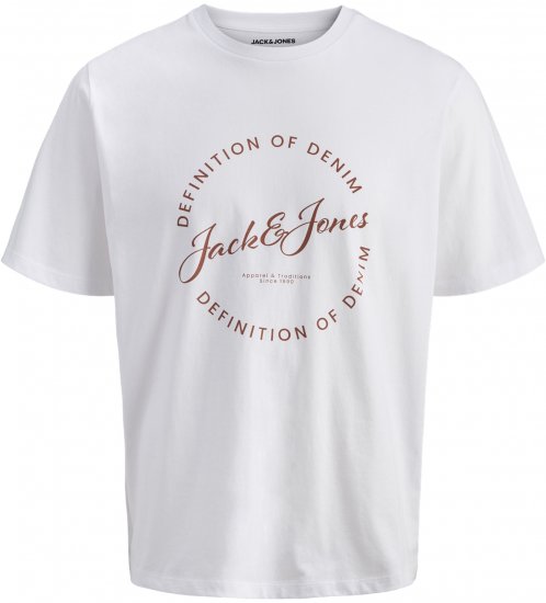 Jack & Jones Grayson T-shirt Wit - T-shirts - Grote Maten T-shirts Heren