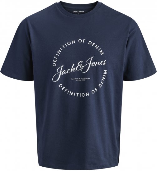 Jack & Jones Grayson T-shirt Marineblauw - T-shirts - Grote Maten T-shirts Heren