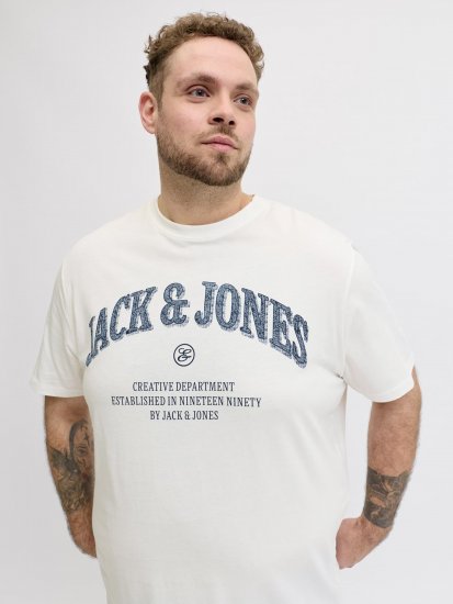 Jack & Jones Edenver T-Shirt White - T-shirts - Grote Maten T-shirts Heren