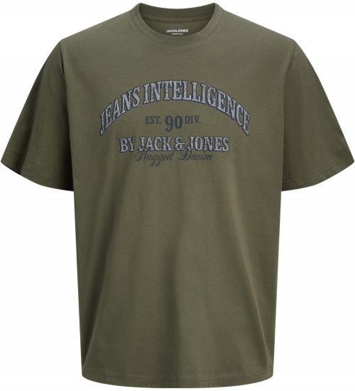 Jack & Jones Edenver T-Shirt Khaki - T-shirts - Grote Maten T-shirts Heren