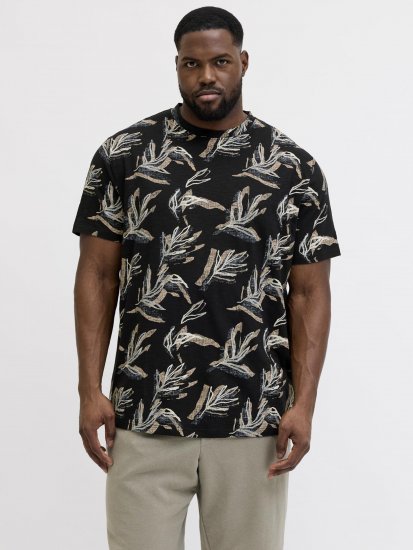 Jack & Jones Montauk T-Shirt Black - T-shirts - Grote Maten T-shirts Heren