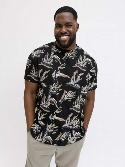 Jack & Jones Montauk T-Shirt Black - T-shirts - Grote Maten T-shirts Heren