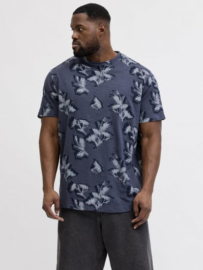 Jack & Jones Montauk T-Shirt Blue - T-shirts - Grote Maten T-shirts Heren