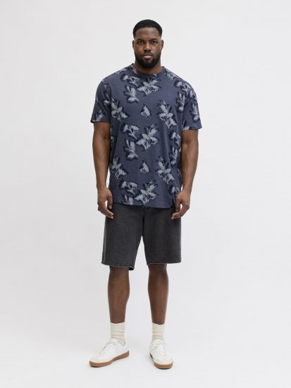 Jack & Jones Montauk T-Shirt Blue - T-shirts - Grote Maten T-shirts Heren