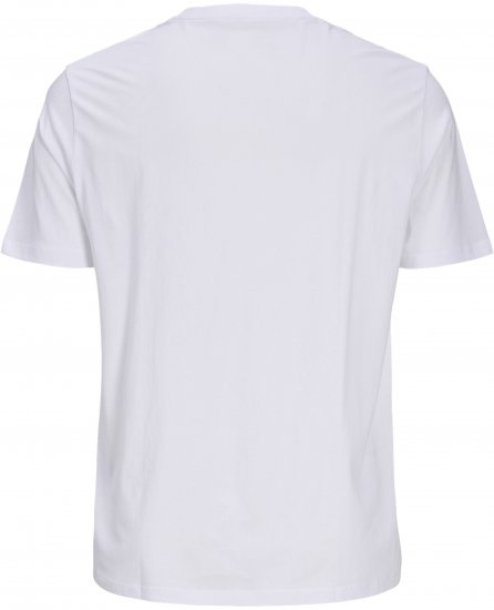 Jack & Jones Blaneo Short Sleeve T-Shirt White - T-shirts - Grote Maten T-shirts Heren