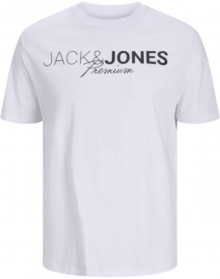 Jack & Jones Blaneo Short Sleeve T-Shirt White - T-shirts - Grote Maten T-shirts Heren