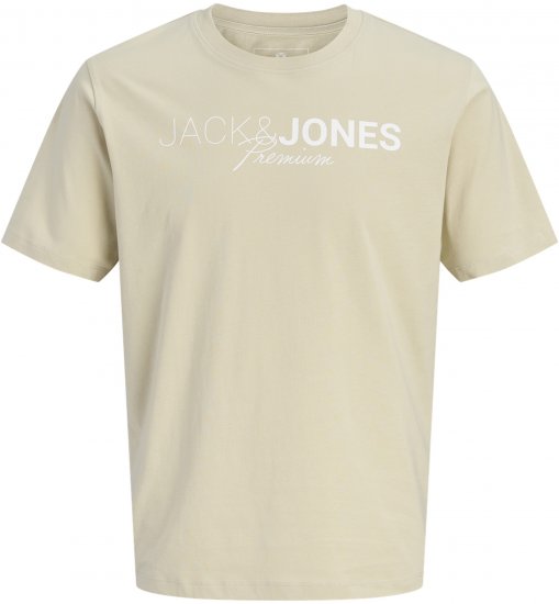 Jack & Jones Blaneo Short Sleeve T-shirt Beige - T-shirts - Grote Maten T-shirts Heren