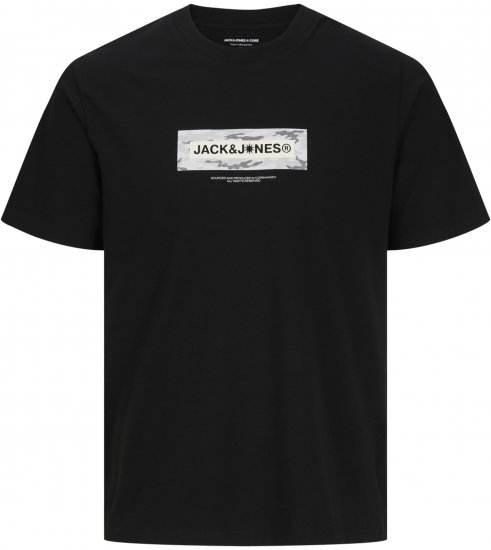 Jack & Jones Breeze Branded T-Shirt Black - T-shirts - Grote Maten T-shirts Heren