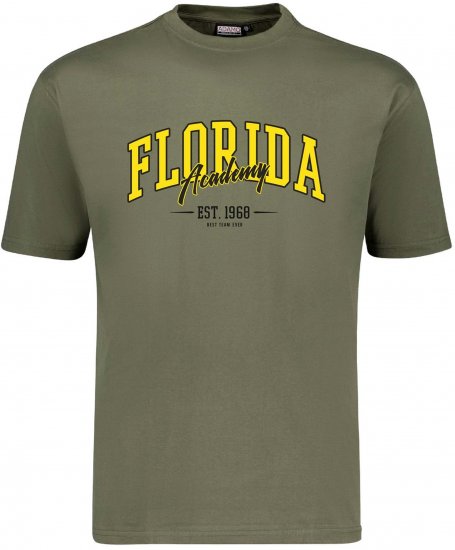 Adamo Florida Comfort Fit T-Shirt Olive Green - T-shirts - Grote Maten T-shirts Heren