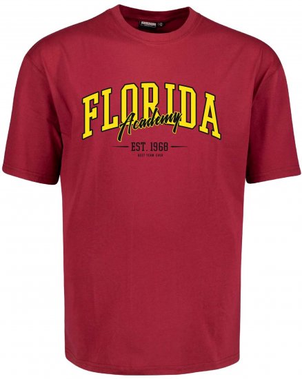 Adamo Florida Comfort Fit T-Shirt Red - T-shirts met opdruk - T-shirts met opdruk grote maten