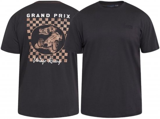 North Latitude 61165 T-Shirt Met Rugprint Zwart - T-shirts - Grote Maten T-shirts Heren