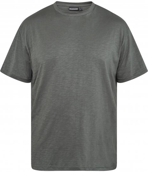 North Latitude 61317 T-Shirt Slub Met Rugprint Donker Stofgroen - T-shirts - Grote Maten T-shirts Heren