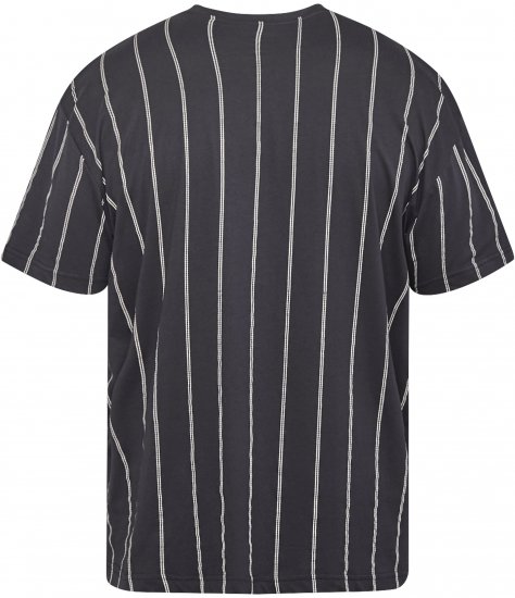 North Latitude 61319 Gestreept T-Shirt Zwart - T-shirts - Grote Maten T-shirts Heren