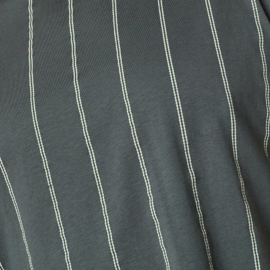 North Latitude 61319 Gestreept T-Shirt Donker Stofgroen - T-shirts - Grote Maten T-shirts Heren