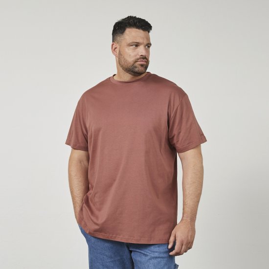 North Latitude 61320 T-Shirt Met Rugprint Cognacbruin - T-shirts - Grote Maten T-shirts Heren