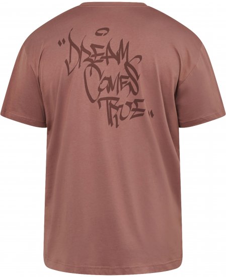 North Latitude 61320 T-Shirt Met Rugprint Cognacbruin - T-shirts - Grote Maten T-shirts Heren