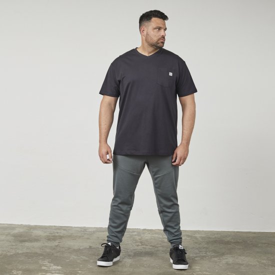 North Latitude 61322 V-Hals T-Shirt Zwart - T-shirts - Grote Maten T-shirts Heren