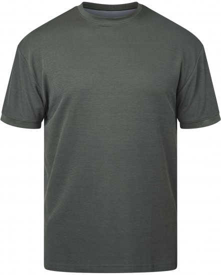 North Latitude 61324 T-Shirt Met Structuur Donker Stofgroen - T-shirts - Grote Maten T-shirts Heren