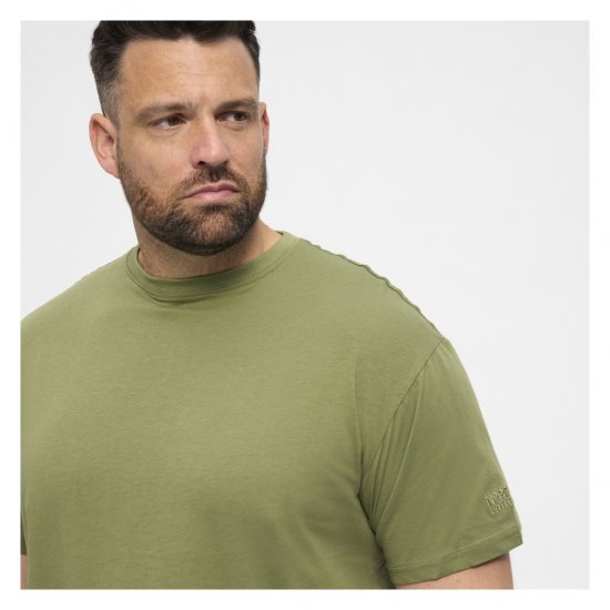 North Latitude T-Shirt O-Neck Olive Green - T-shirts - Grote Maten T-shirts Heren