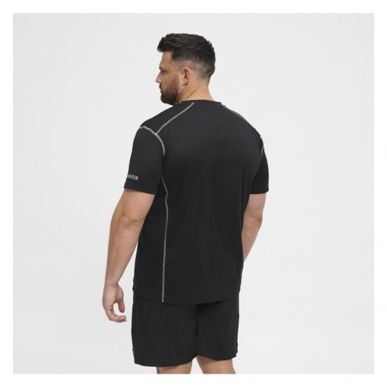 North Latitude Sport Tech T-Shirt Black - T-shirts - Grote Maten T-shirts Heren