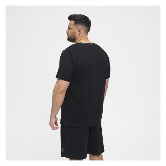 North Latitude Pyjama T-Shirt V-Neck Short Sleeve Black - Pyjama's en Loungewear - Grote Maten Pyjama Heren