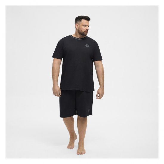 North Latitude Pyjama T-Shirt V-Neck Short Sleeve Black - Pyjama's en Loungewear - Grote Maten Pyjama Heren