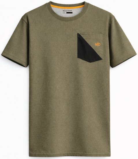 Motley Denim Milan T-shirt Donker khaki - T-shirts - Grote Maten T-shirts Heren