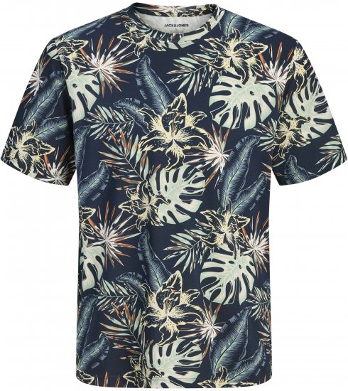 Jack & Jones Honolulu T-Shirt Navy - T-shirts - Grote Maten T-shirts Heren