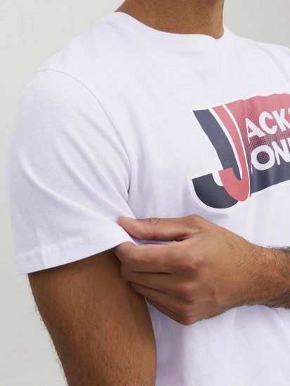 Jack & Jones Logan T-Shirt White - T-shirts - Grote Maten T-shirts Heren