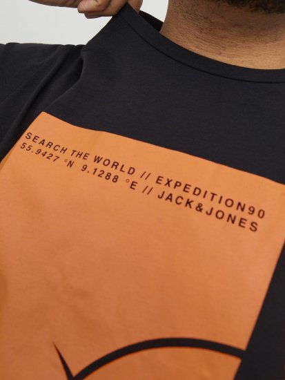 Jack & Jones Conrad T-Shirt Black - T-shirts - Grote Maten T-shirts Heren