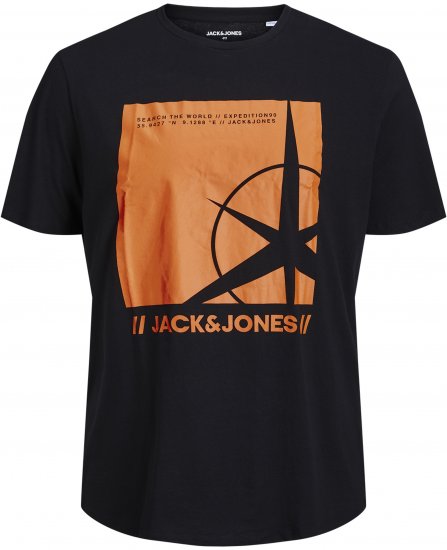 Jack & Jones Conrad T-Shirt Black - T-shirts - Grote Maten T-shirts Heren