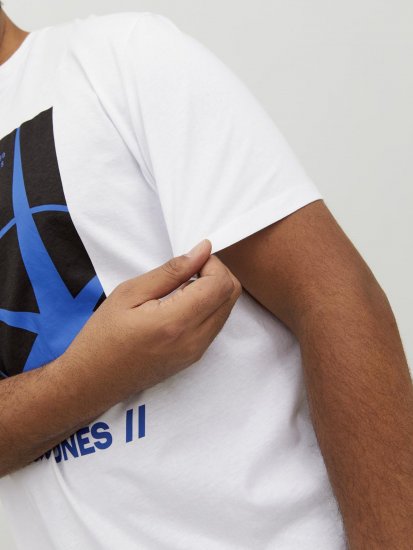 Jack & Jones Conrad T-Shirt White - T-shirts - Grote Maten T-shirts Heren