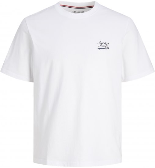 Jack & Jones Trevor T-Shirt White - T-shirts - Grote Maten T-shirts Heren