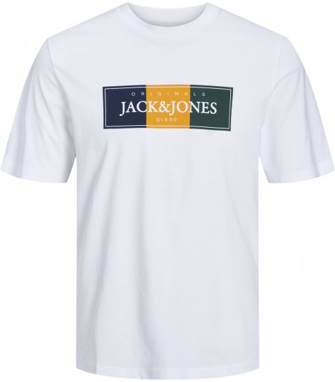 Jack & Jones Codyy T-Shirt White - T-shirts - Grote Maten T-shirts Heren