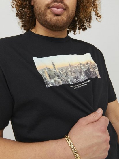 Jack & Jones Copenhagen Photo T-Shirt Black - T-shirts - Grote Maten T-shirts Heren