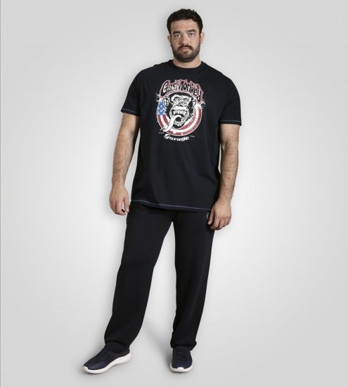 D555 Birkenhead T-Shirt Gas Monkey Garage Navy - T-shirts - Grote Maten T-shirts Heren