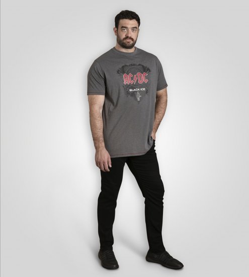 D555 Clydebank T-Shirt Official AC/DC Black Ice Grey - T-shirts - Grote Maten T-shirts Heren