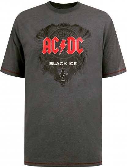 D555 Clydebank T-Shirt Official AC/DC Black Ice Grey - T-shirts - Grote Maten T-shirts Heren