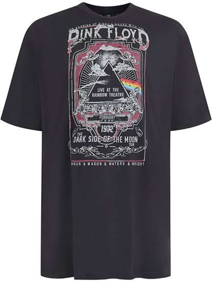 D555 Blackpool T-Shirt Official Pink Floyd Black - T-shirts - Grote Maten T-shirts Heren