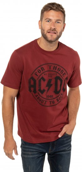 JP1880 AC/DC T-Shirt Rust Red - Band T-shirts - 