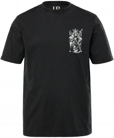 JP1880 T-Shirt Vintage Skeleton Black - T-shirts - Grote Maten T-shirts Heren