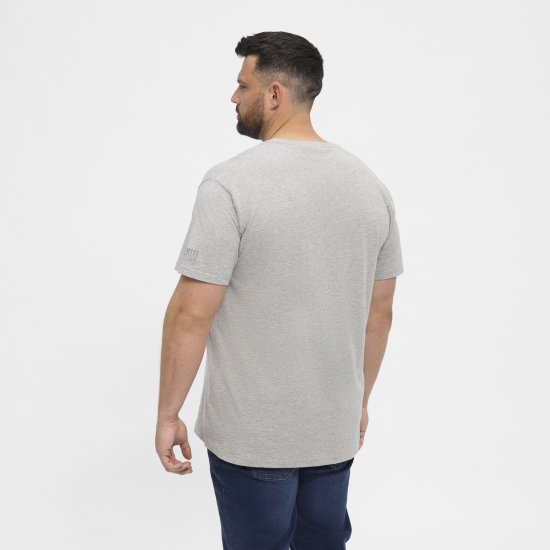 North Latitude T-Shirt O-Neck Grey Melange TALL - TALL T-shirts - TALL T-Shirts Heren