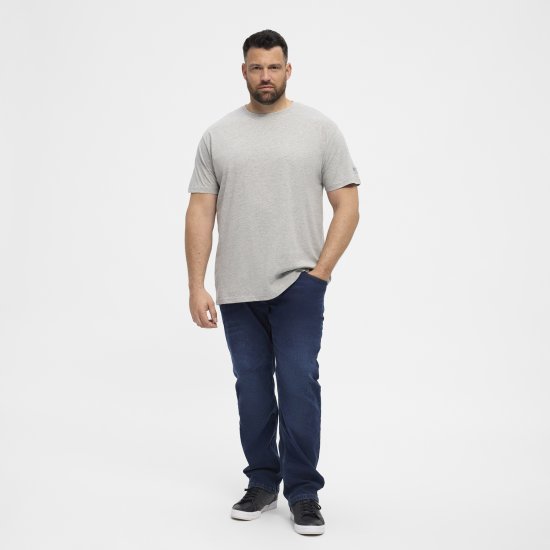 North Latitude T-Shirt O-Neck Grey Melange TALL - TALL T-shirts - TALL T-Shirts Heren