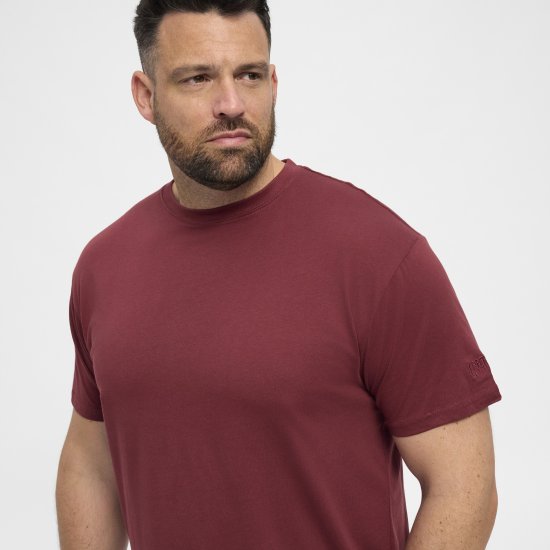 North Latitude T-Shirt O-Neck Bordeaux TALL - TALL T-shirts - Extra lange T-shirts voor heren