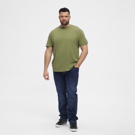 North Latitude T-Shirt O-Neck Olive Green TALL - TALL T-shirts - Extra lange T-shirts voor heren